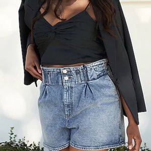 Express satin cami crop top